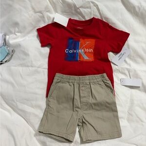 Calvin Klein shorts and shirt set 24M NWT